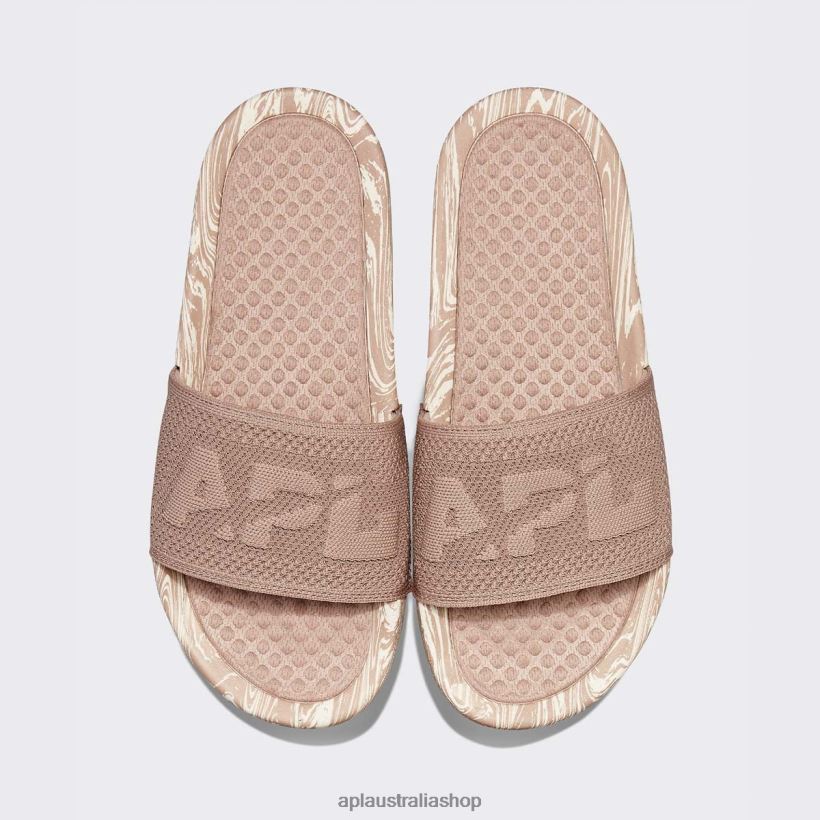 Men APL Big Logo TechLoom Slide 7 Almond/Pristine/Marble Slides 80842D1061