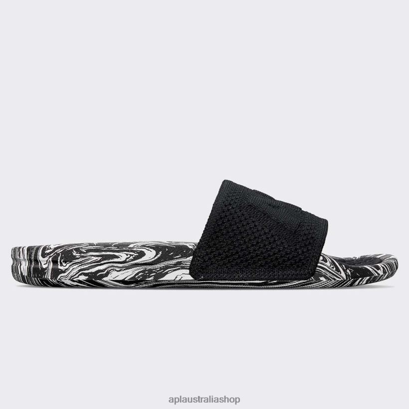 Men APL Big Logo TechLoom Slide 8 Black/White/Marble Slides 80842D1084
