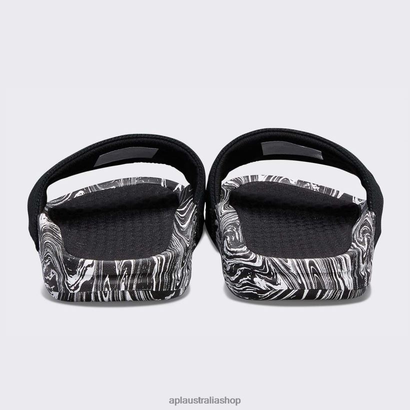 Men APL Big Logo TechLoom Slide 8 Black/White/Marble Slides 80842D1084