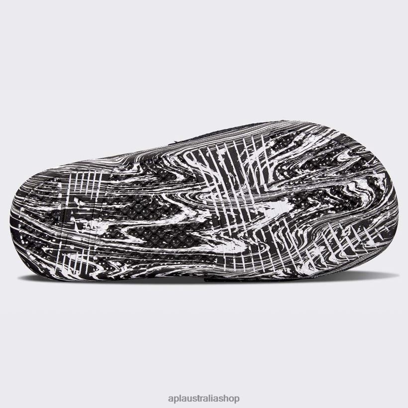 Men APL Big Logo TechLoom Slide 8 Black/White/Marble Slides 80842D1084