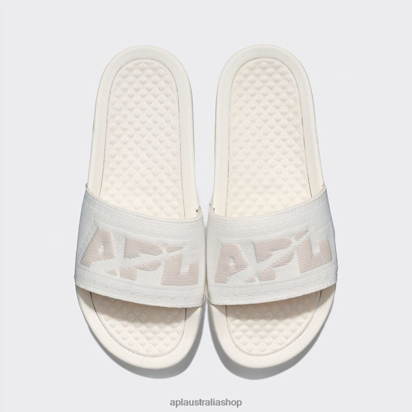 Men APL Big Logo TechLoom Slide 8 Ivory/Beach Slides 80842D1068