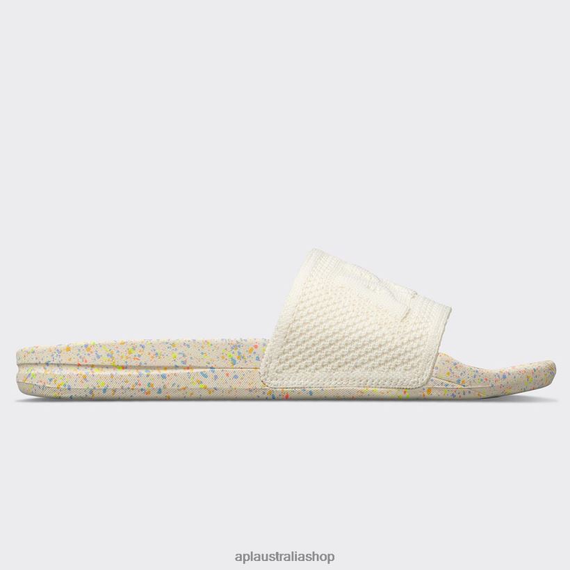 Men APL Big Logo TechLoom Slide 8 Pristine/Neon/Speckle Slides 80842D1075