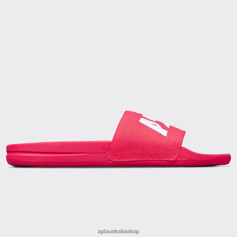 Men APL Big Logo TechLoom Slide 8 Red/White Slides 80842D1067