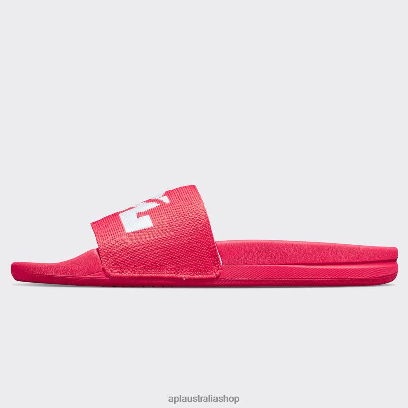 Men APL Big Logo TechLoom Slide 8 Red/White Slides 80842D1067