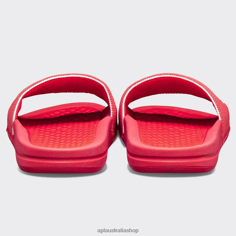 Men APL Big Logo TechLoom Slide 8 Red/White Slides 80842D1067